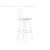 Upholstered wooden bar stool with footrest Vadue