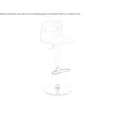 Technopolymer stool with height adjustment Gigant
