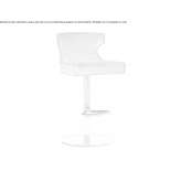 Fabric stool with backrest and footrest Adare