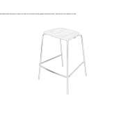 Iroko stool with footrest Sneek