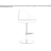 Upholstered stool with backrest and footrest Zarkos