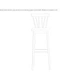 Tall wooden bar stool Evanston