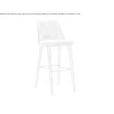 Upholstered stool with backrest and footrest Mirosi