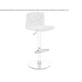 Swivel, upholstered stool with adjustable height Gigant