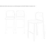 Upholstered stool Barroso
