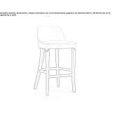 Upholstered stool with backrest and footrest Metzger
