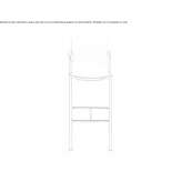 High stool with footrest Cresevo