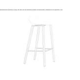 Polypropylene stool with footrest Tatui