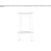 Fabric bar stool with footrest Lota