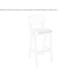 High beech stool with integrated cushion Kunda