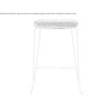 High fabric stool on a sleigh base Lannion