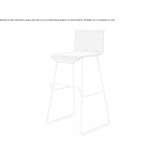 A tall oak stool with a footstool Brena