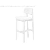 Upholstered wooden bar stool Richford