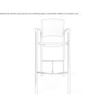 High stool with armrests Cresevo
