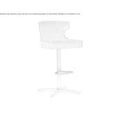 Metal stool in a modern style with a 4-star base and a backrest with a footrest Adare