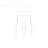 High stool made of birch plywood Ranua
