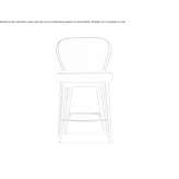 High, swivel leather stool Nijar