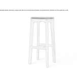 Solid wood bar stool with integrated cushion Hnojnik