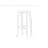 Solid wood bar stool with footrest Hnojnik