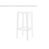 Tall bar stool made of solid wood with footrest Hoechst