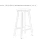 Oak stool with footrest Whitby