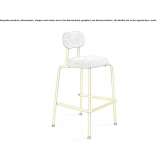 Upholstered bar stool with footrest Karalar