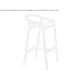 Upholstered bar stool made of solid wood Ledeuix