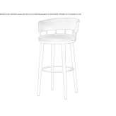 Wooden stool with integrated cushion Neusitz