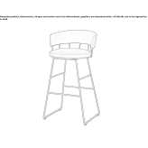 A sleigh-shaped stool with an integrated cushion Neusitz