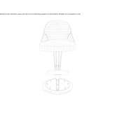 Tall, leather bar stool with backrest Langau
