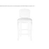 High fabric stool with footrest Ardino