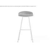Sleigh-shaped bar stool with footrest Apulco