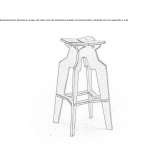 Bar stool with footrest Uhland