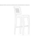 Wooden stool Malegno