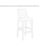 Fabric stool with wooden base Valff