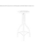 Tall steel stool with footrest Post