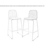 Sleigh-shaped bar stool with footrest Omaha