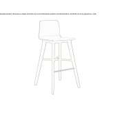 A tall, multi-layered wooden stool with a backrest Rabat