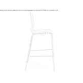 Tall steel stool with footrest Suisun