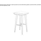 Wooden bar stool with integrated cushion Soloz