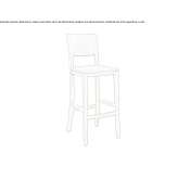 A tall wooden stool with a footrest Enumclaw