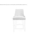 Fabric stool with backrest Lerwick