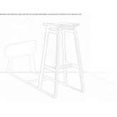 A tall oak stool with a footstool Ziri