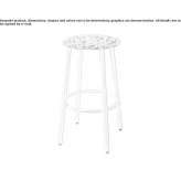 Terrazzo bar stool with footrest Perols