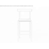 Tall maple stool with backrest Ramsey