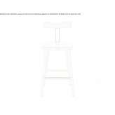Maple bar stool with backrest Limon