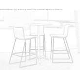 Upholstered bar stool with footrest Uder