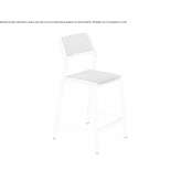 Upholstered bar stool with footrest Bennwihr