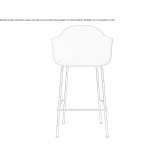 Upholstered bar stool with armrests Breza