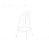 High beech stool with footrest Linthal